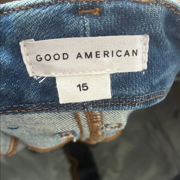 Good American Good Curve Straight Leg Super High Rise Blue Jeans Size 15 - Picture 10 of 12